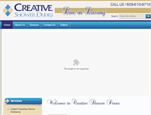 Tablet Screenshot of creativeshowerdoors.net